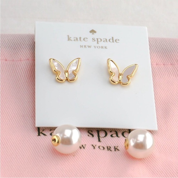 kate spade Jewelry - New Kate Spade All A Flutter Butterfly Reversible Stud Earrings